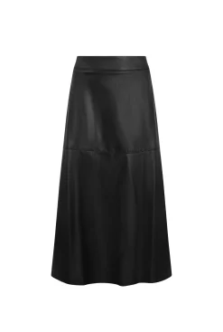 James Lakeland A Line Faux Leather Skirt