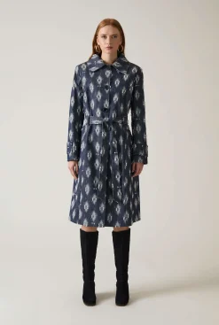 James Lakeland Abstract Print Trench Coat