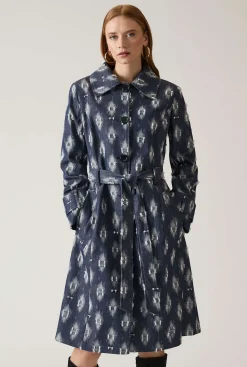 James Lakeland Abstract Print Trench Coat