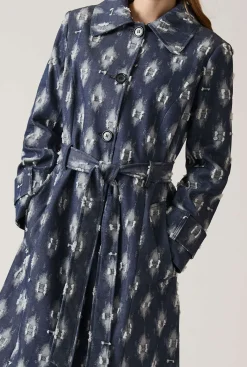 James Lakeland Abstract Print Trench Coat