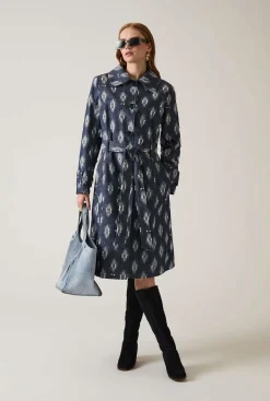 James Lakeland Abstract Print Trench Coat