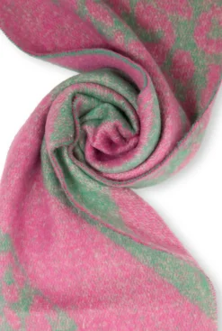 James Lakeland Asymmetrical Pink Scarf