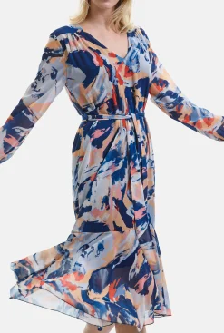 James Lakeland Belted Midi Dress Blue