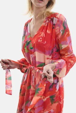 James Lakeland Belted Midi Dress Red