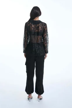 James Lakeland Black Lace Blazer