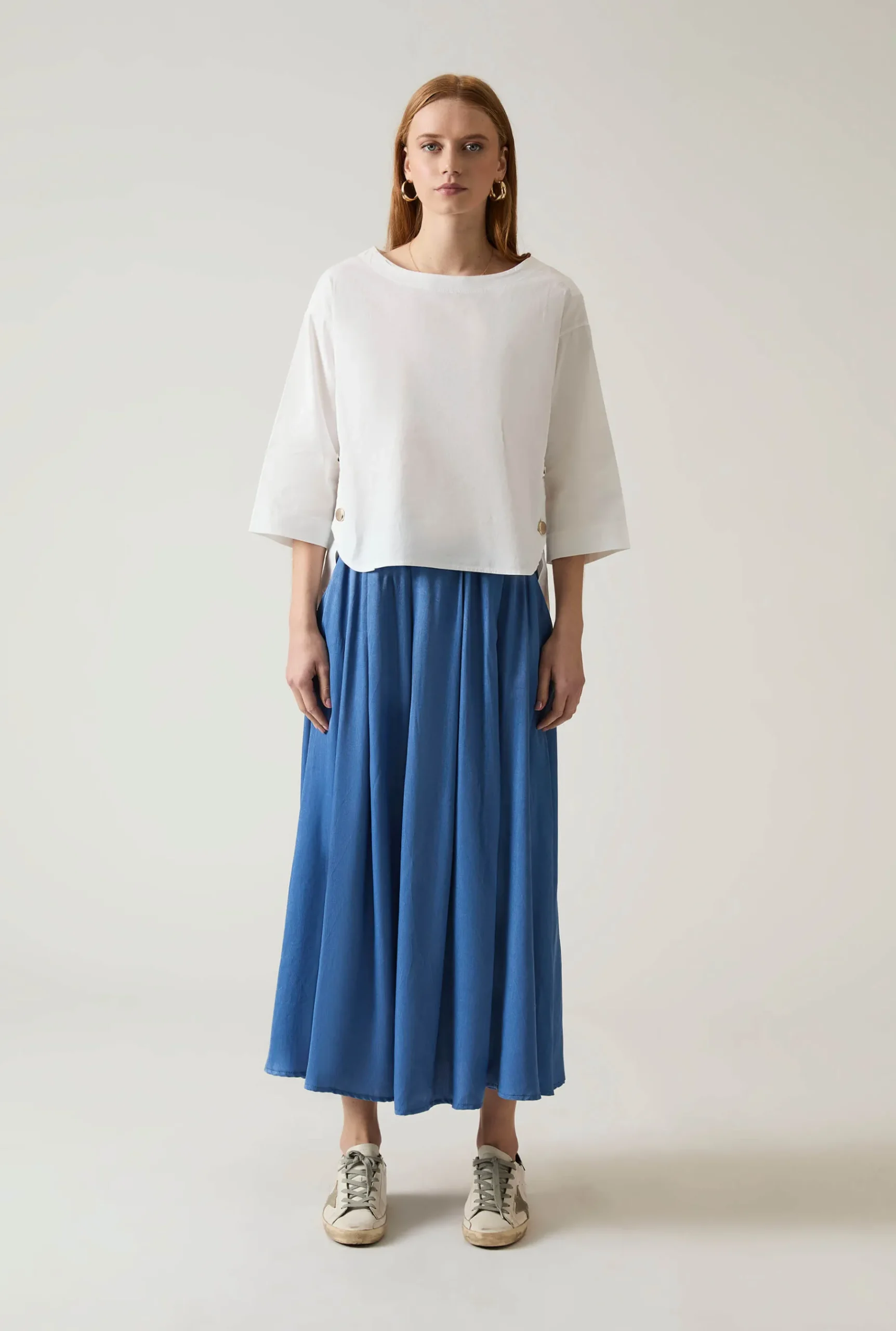 James Lakeland Blue Maxi Skirt