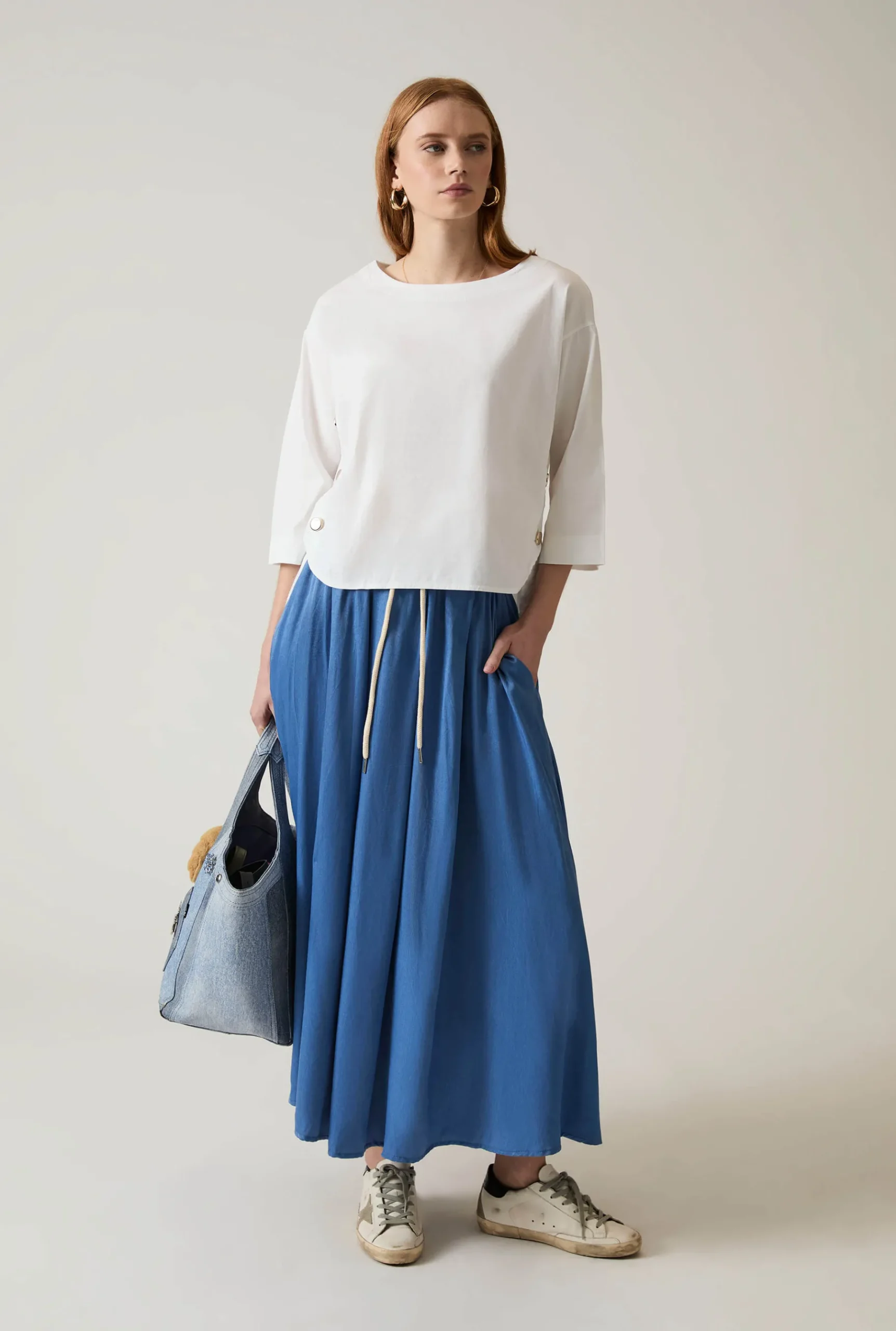 James Lakeland Blue Maxi Skirt