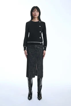 James Lakeland Bow Detail Black Jumper
