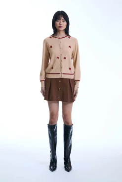 James Lakeland Bow Detail Camel Cardigan