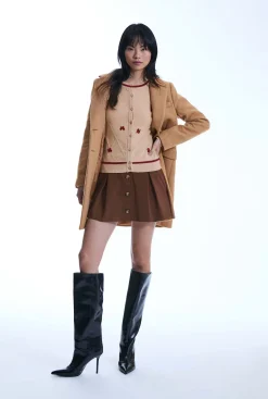 James Lakeland Bow Detail Camel Cardigan