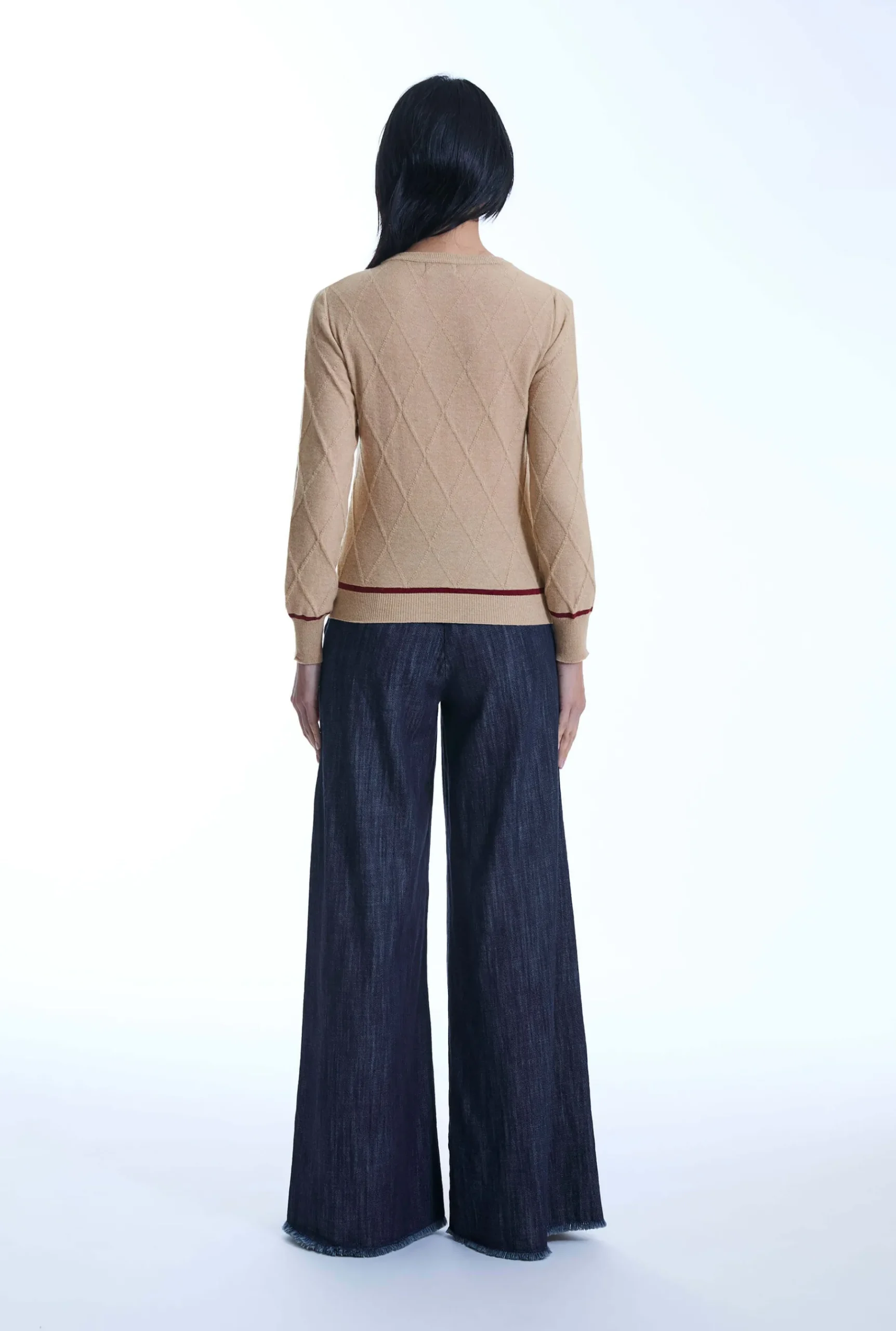 James Lakeland Bow Detail Camel Jumper