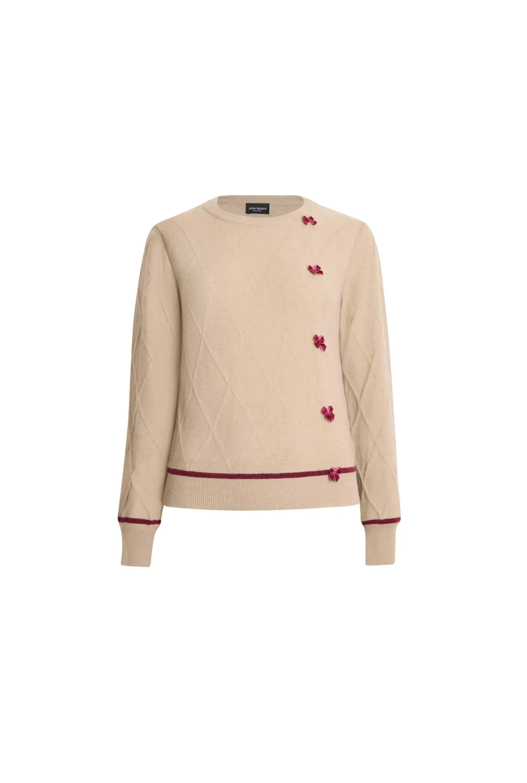 James Lakeland Bow Detail Camel Jumper