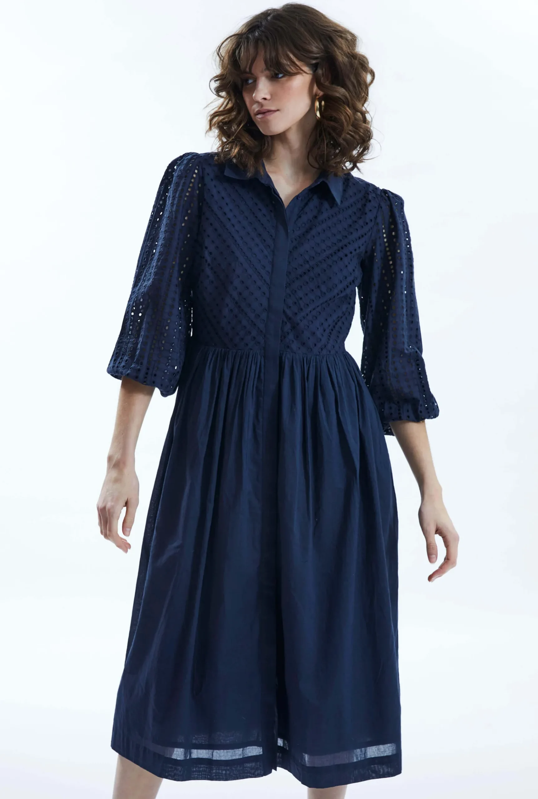 James Lakeland Broderie Anglaise Midi Dress