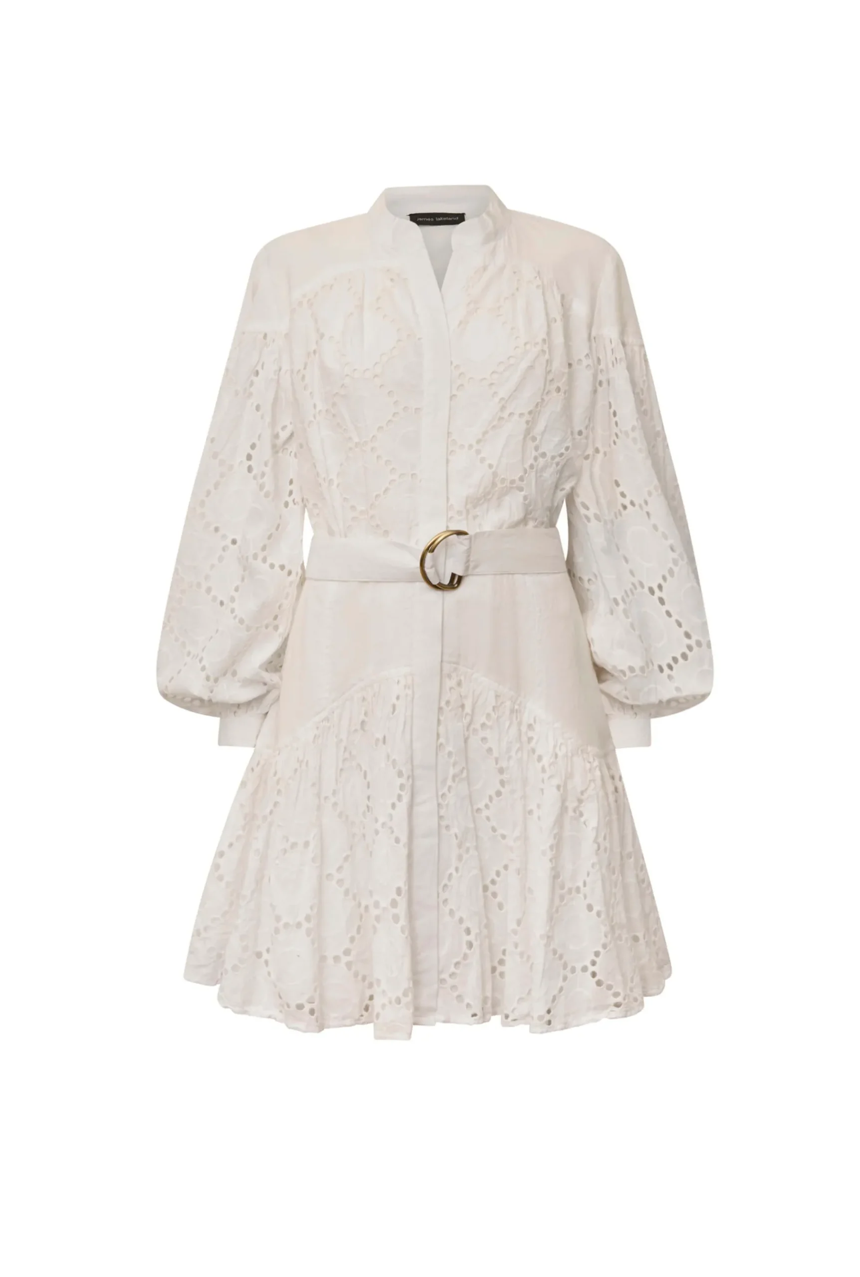 James Lakeland Broderie Dress White
