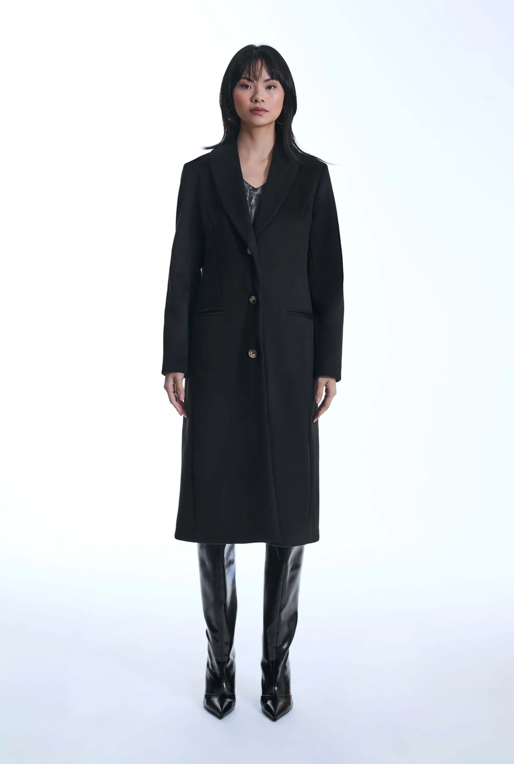 James Lakeland Button Black Coat