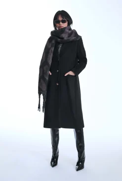 James Lakeland Button Black Coat