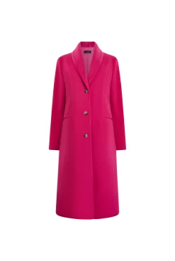James Lakeland Button Fuchsia Coat