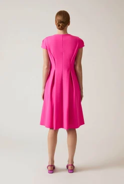 James Lakeland Button Fuchsia Dress