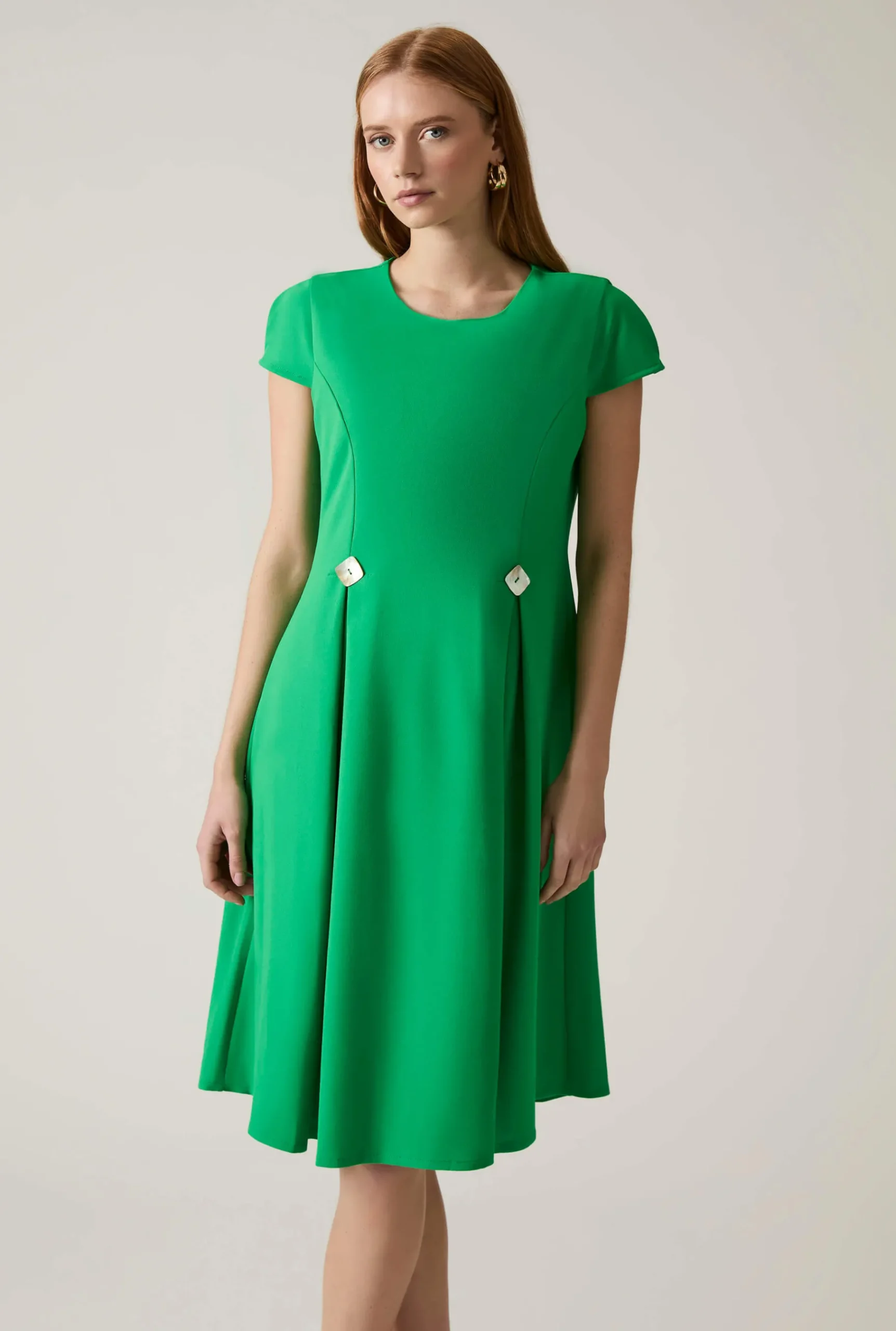 James Lakeland Button Green Dress