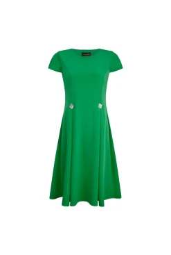 James Lakeland Button Green Dress