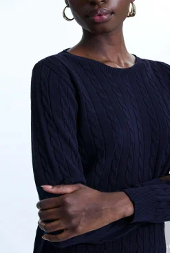 James Lakeland Cable Knit Jumper Navy