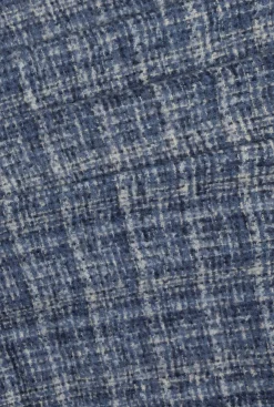 James Lakeland Check Detail Blanket Scarf Blue