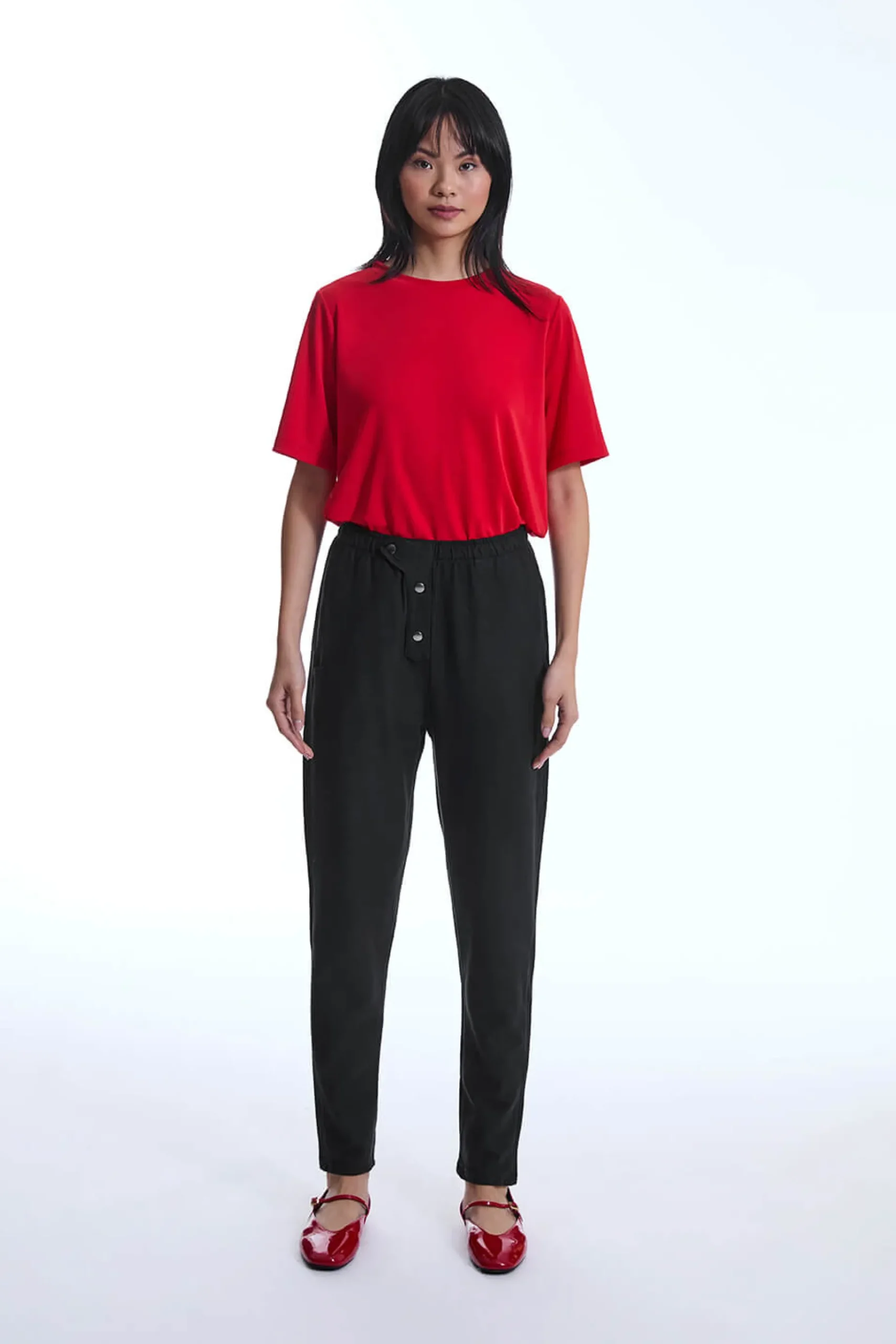 James Lakeland Cotton Black Trousers