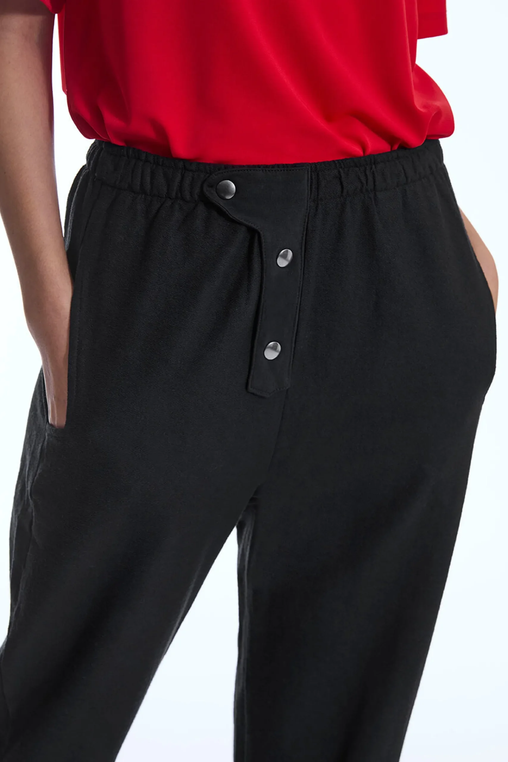 James Lakeland Cotton Black Trousers