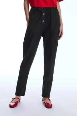 James Lakeland Cotton Black Trousers