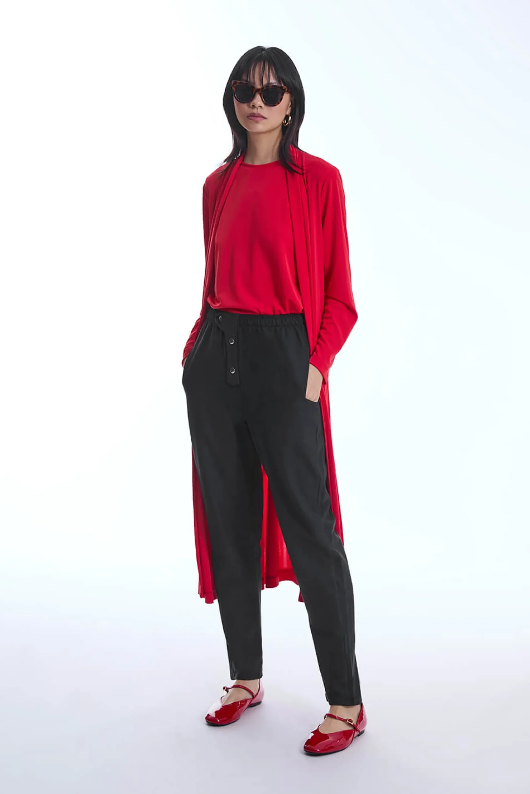 James Lakeland Cotton Black Trousers