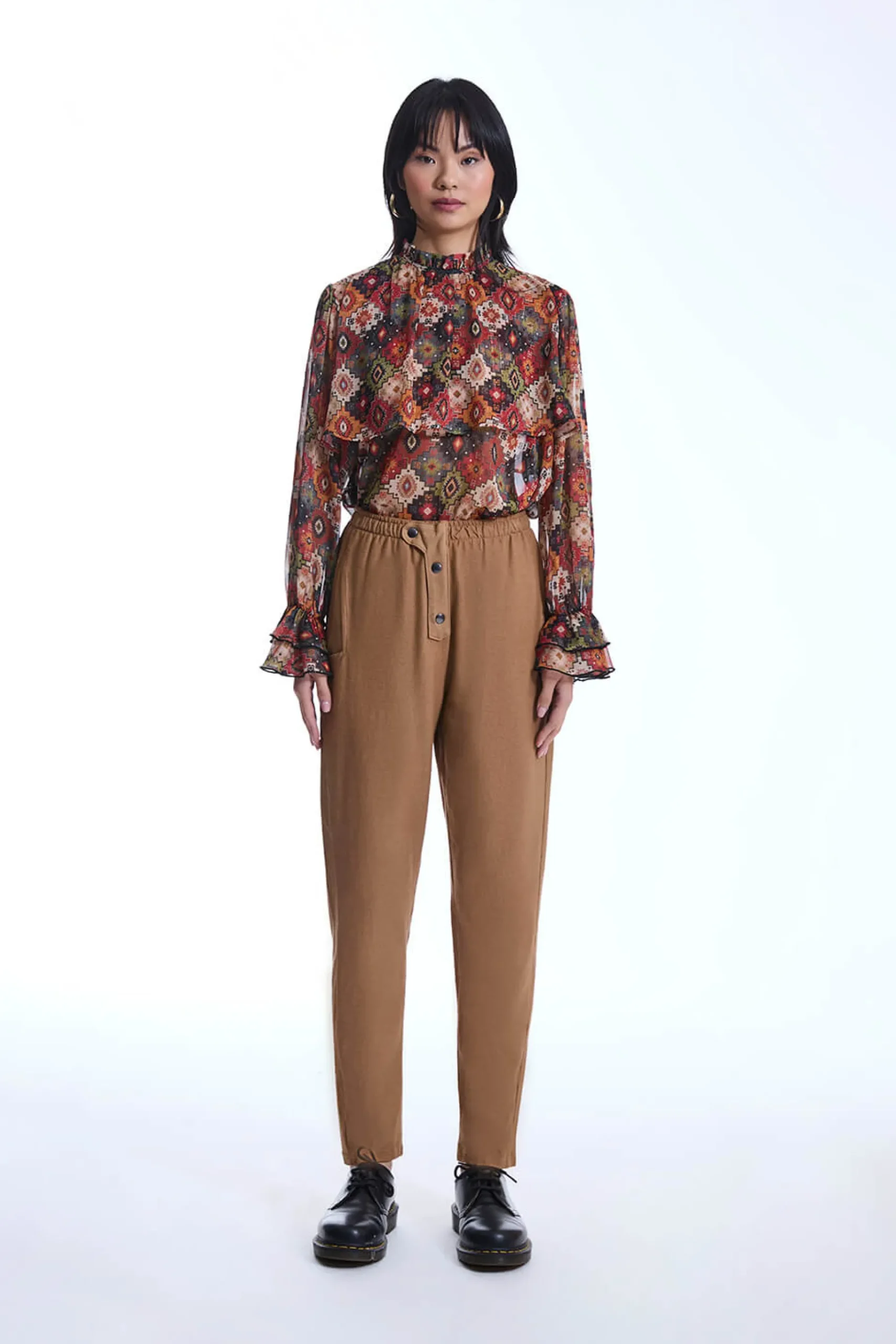 James Lakeland Cotton Camel Trousers