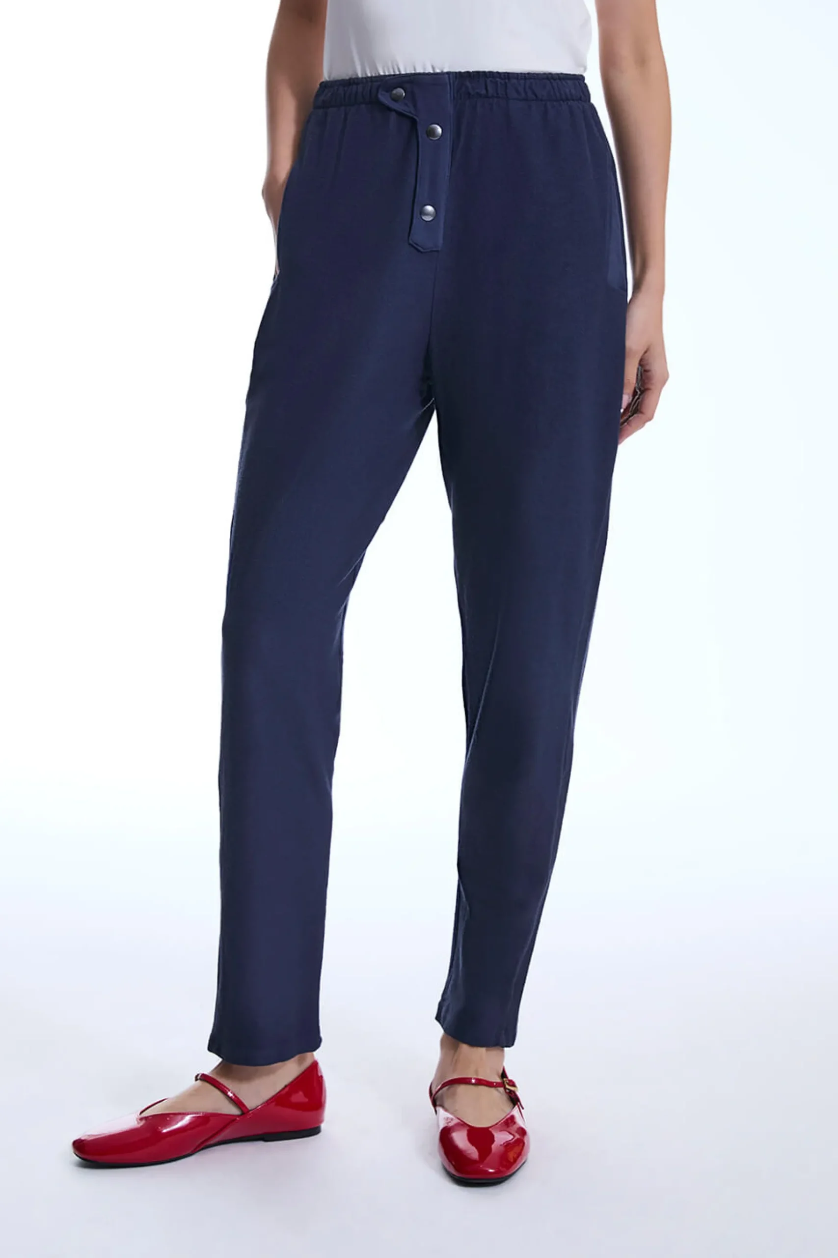 James Lakeland Cotton Navy Trousers