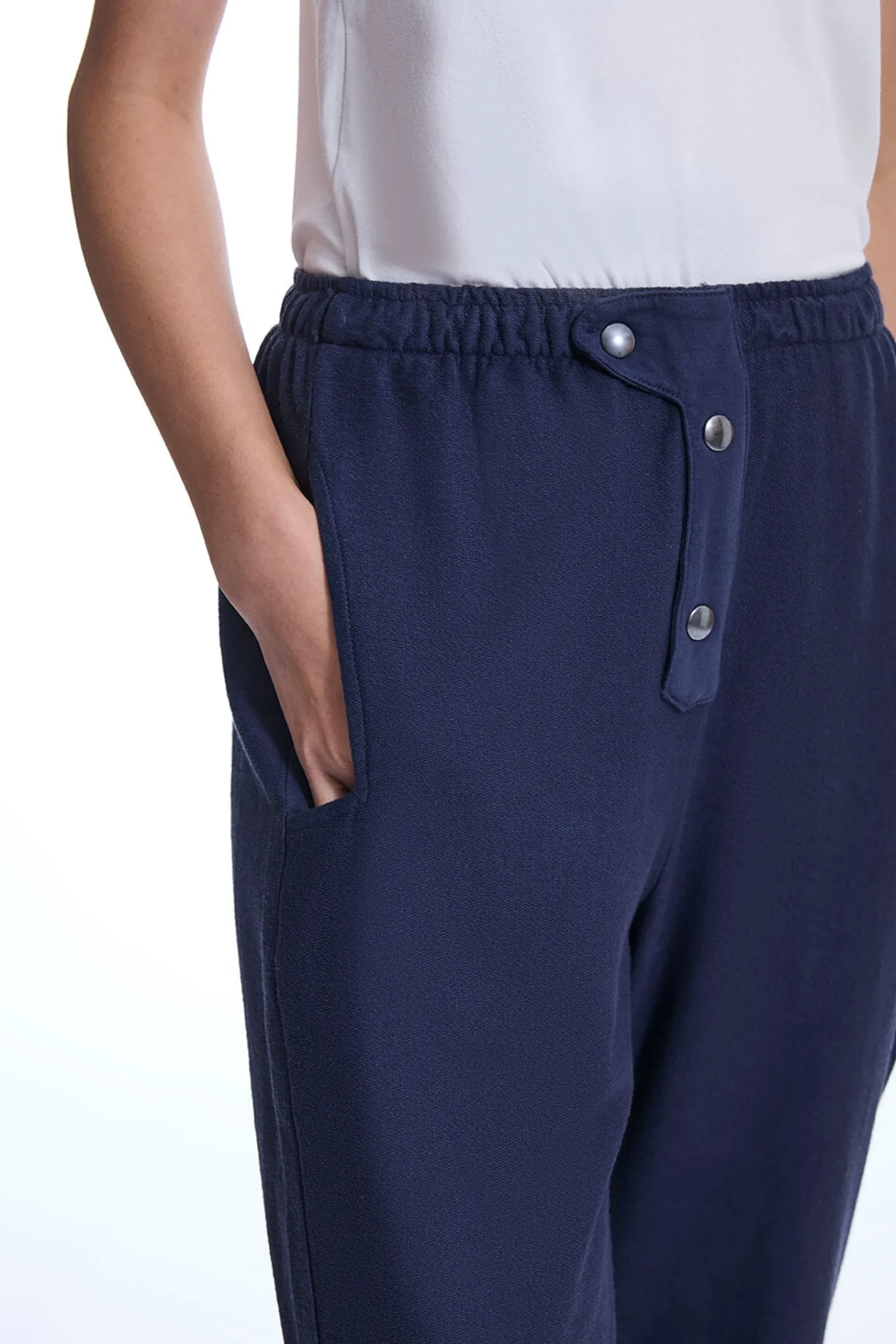 James Lakeland Cotton Navy Trousers