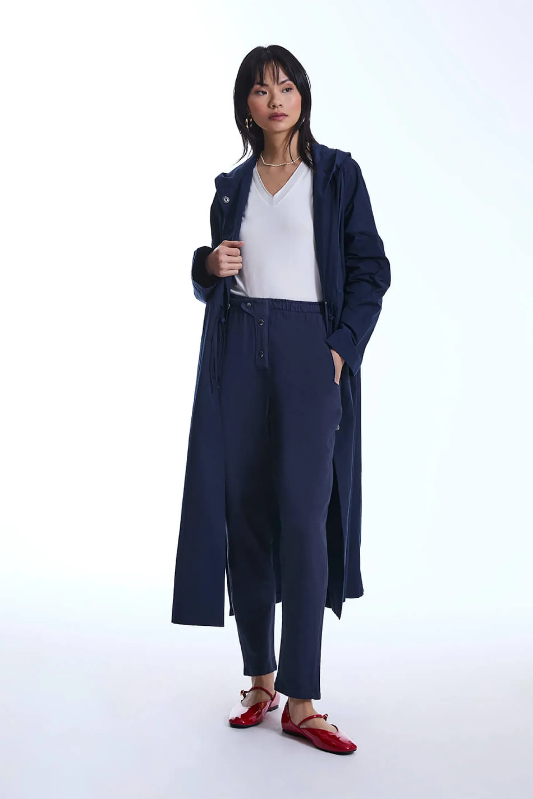 James Lakeland Cotton Navy Trousers