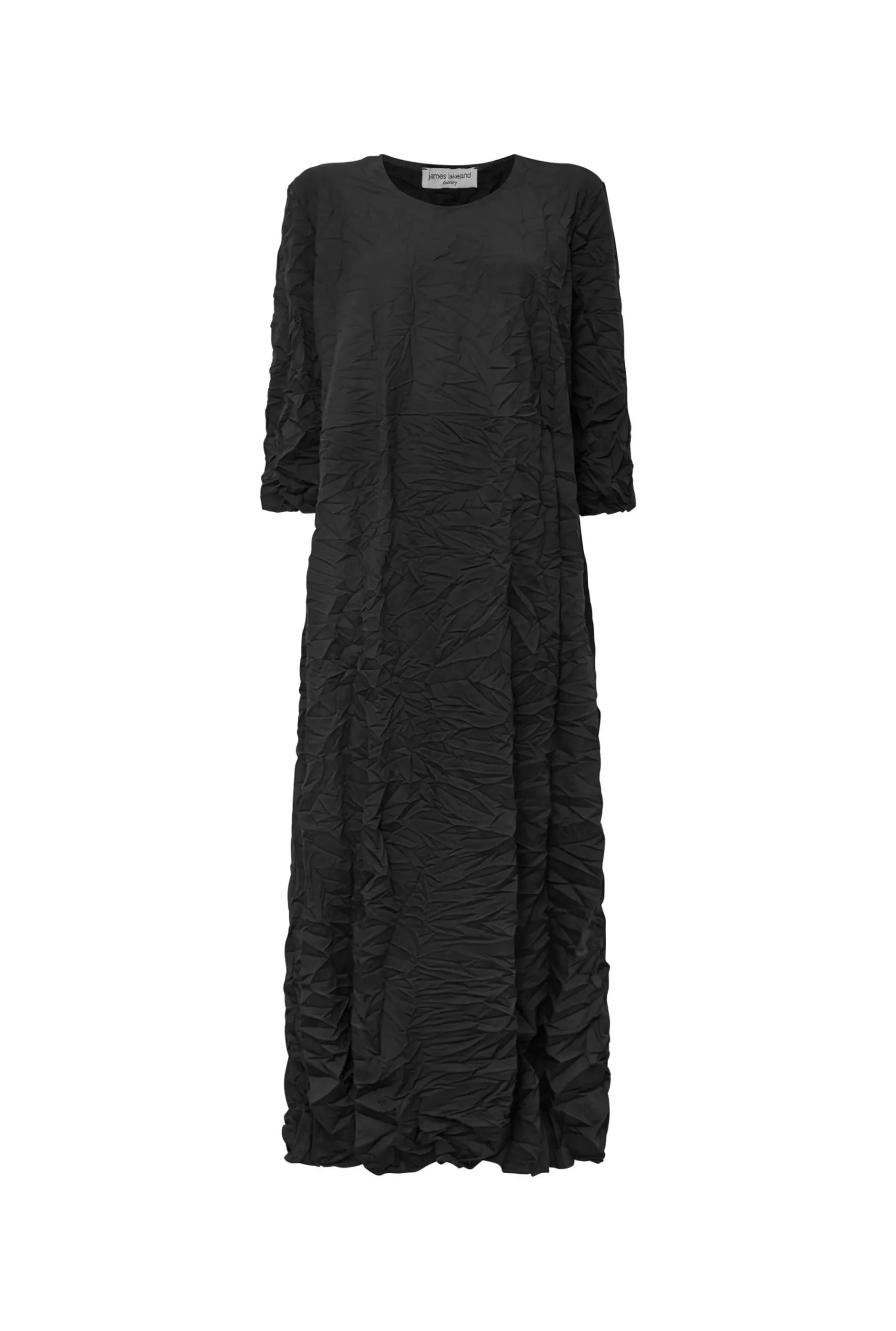 James Lakeland Crinkled Black Maxi Dress