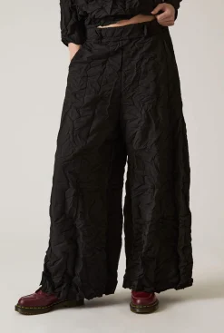 James Lakeland Crinkled Black Trousers