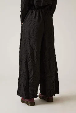 James Lakeland Crinkled Black Trousers