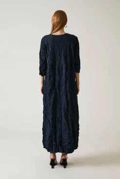 James Lakeland Crinkled Navy Maxi Dress
