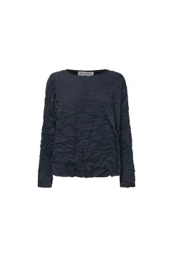 James Lakeland Crinkled Navy Top