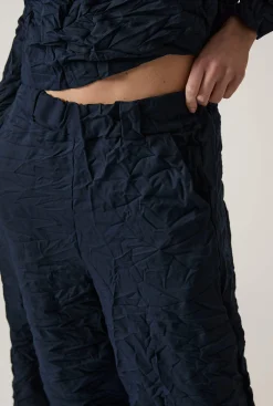 James Lakeland Crinkled Navy Trousers