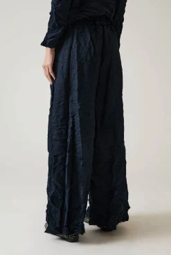 James Lakeland Crinkled Navy Trousers
