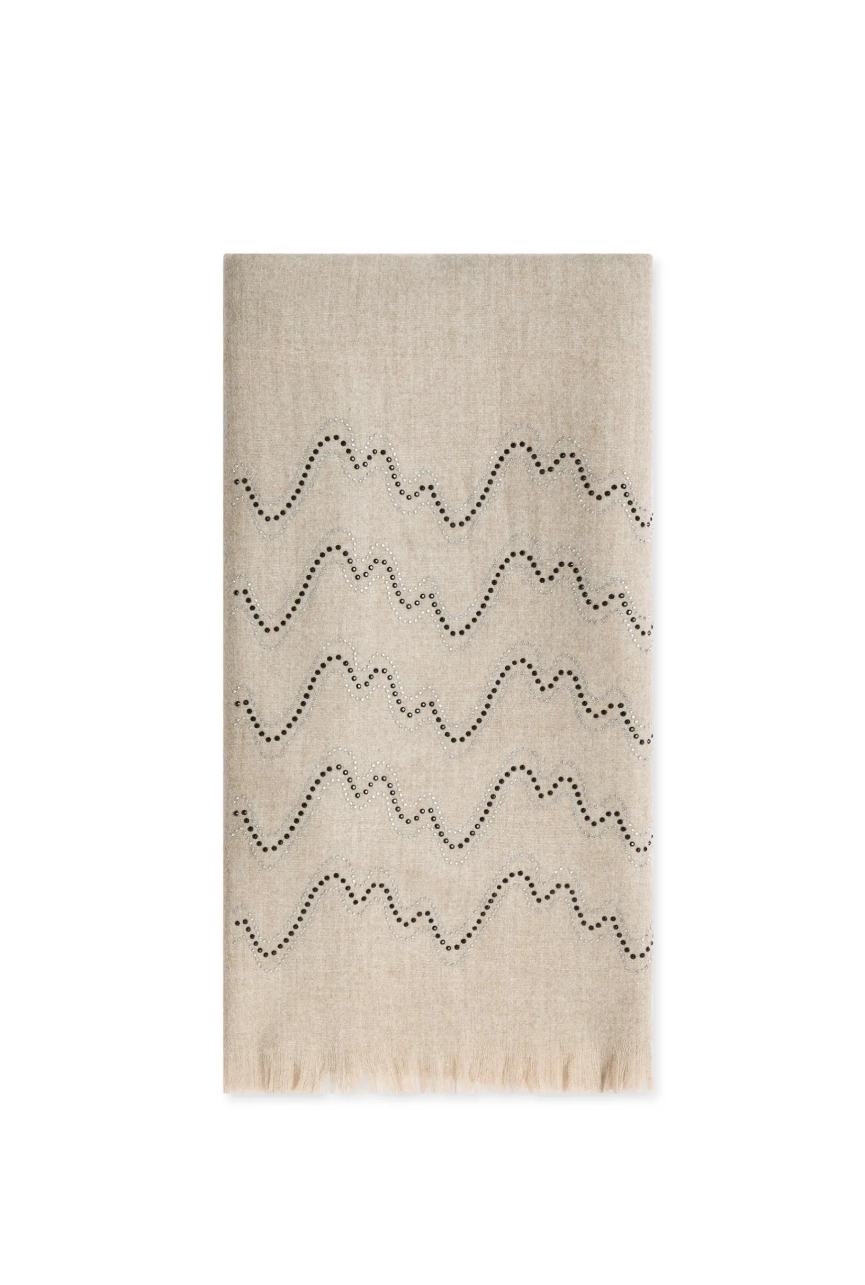 James Lakeland Crystal Wave Beige Scarf