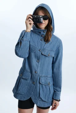 James Lakeland Denim Blaser With Hood