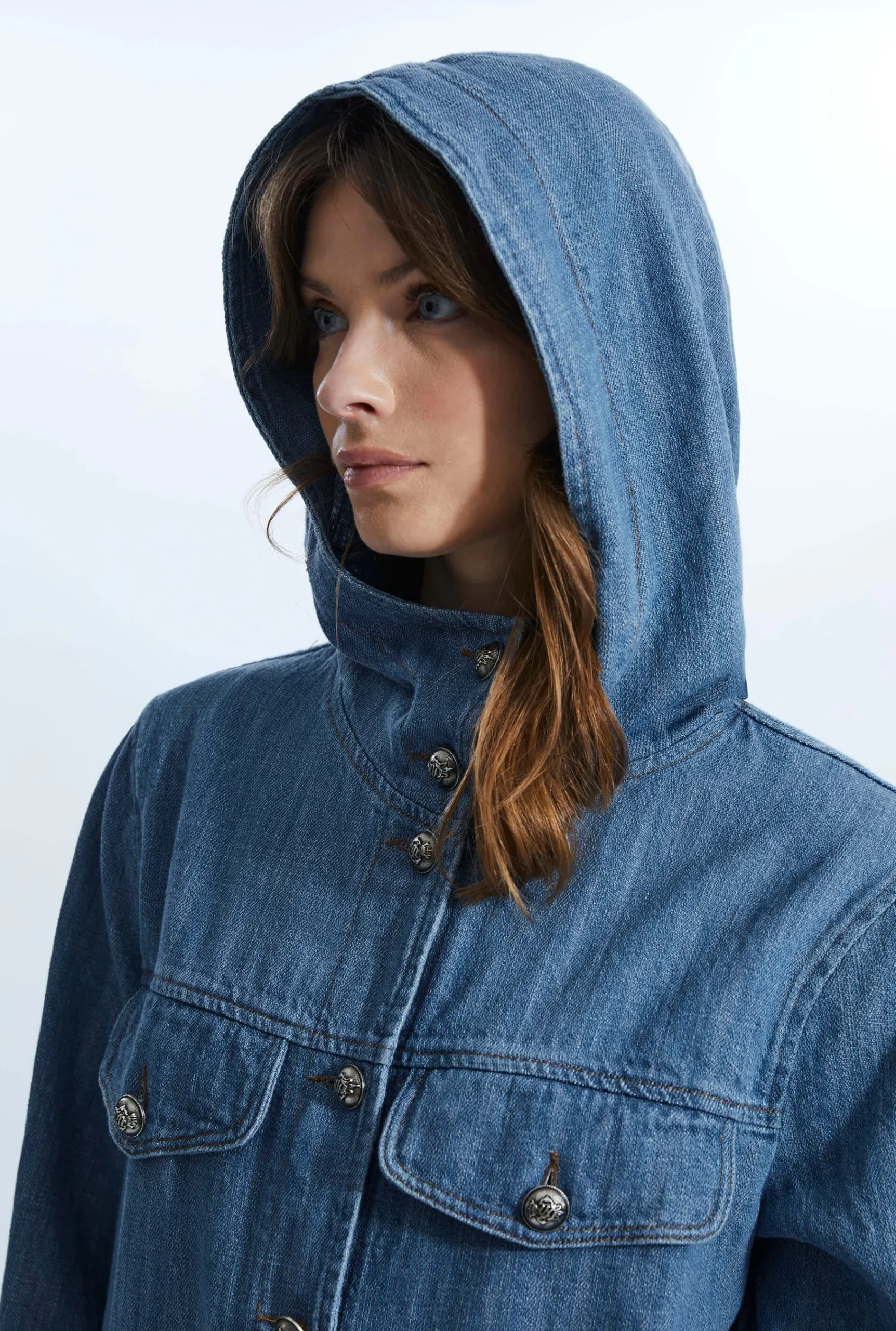 James Lakeland Denim Blaser With Hood