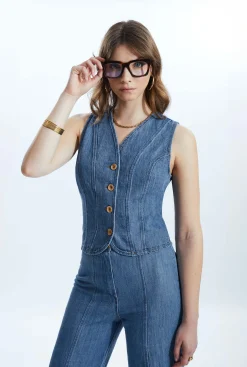 James Lakeland Denim Gilet