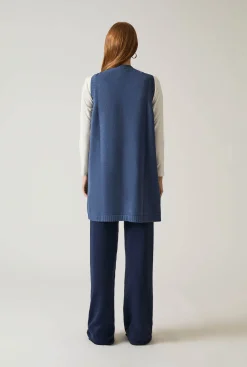 James Lakeland Denim Knitted Gilet