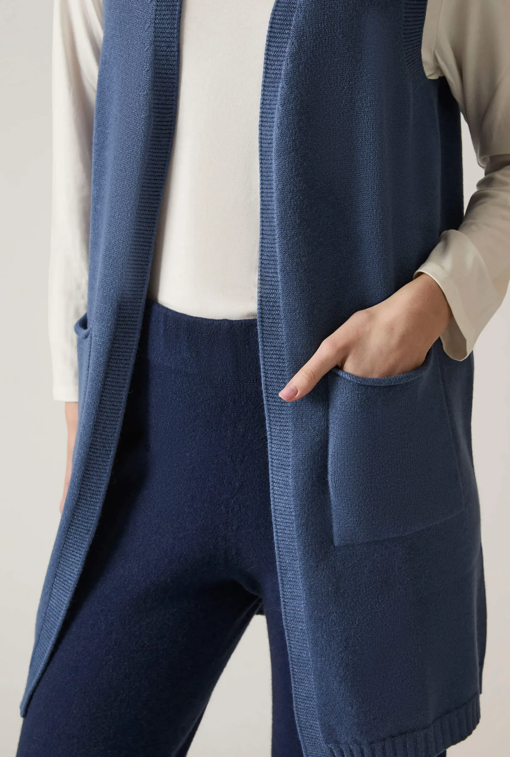 James Lakeland Denim Knitted Gilet