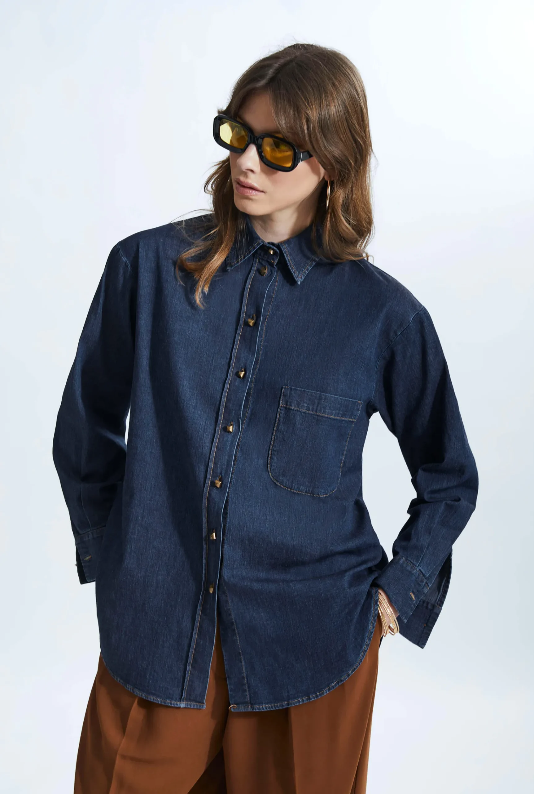 James Lakeland Denim Long Shirt