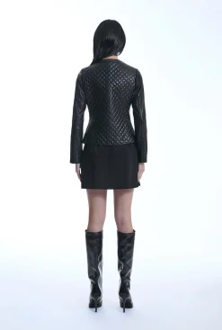 James Lakeland Diamond Black Leather Jacket
