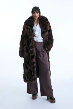 James Lakeland Distressed Faux Fur Coat